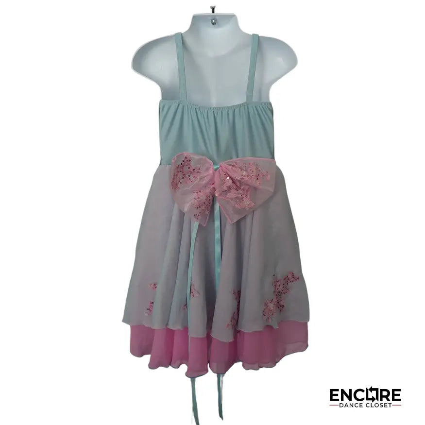 Pastel Blue & Pink Lace Dress  dress
