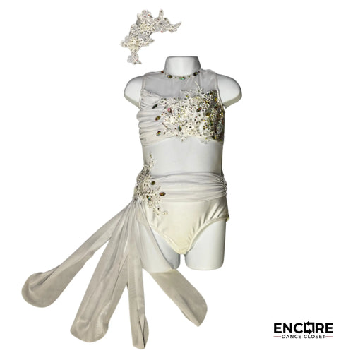 Elegant White Costume  leotard