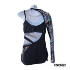 Black Asymmetrical Leotard  leotard