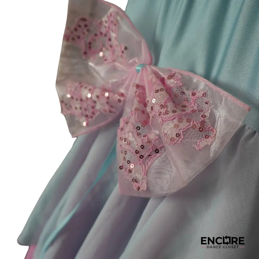 Pastel Blue & Pink Lace Dress  dress