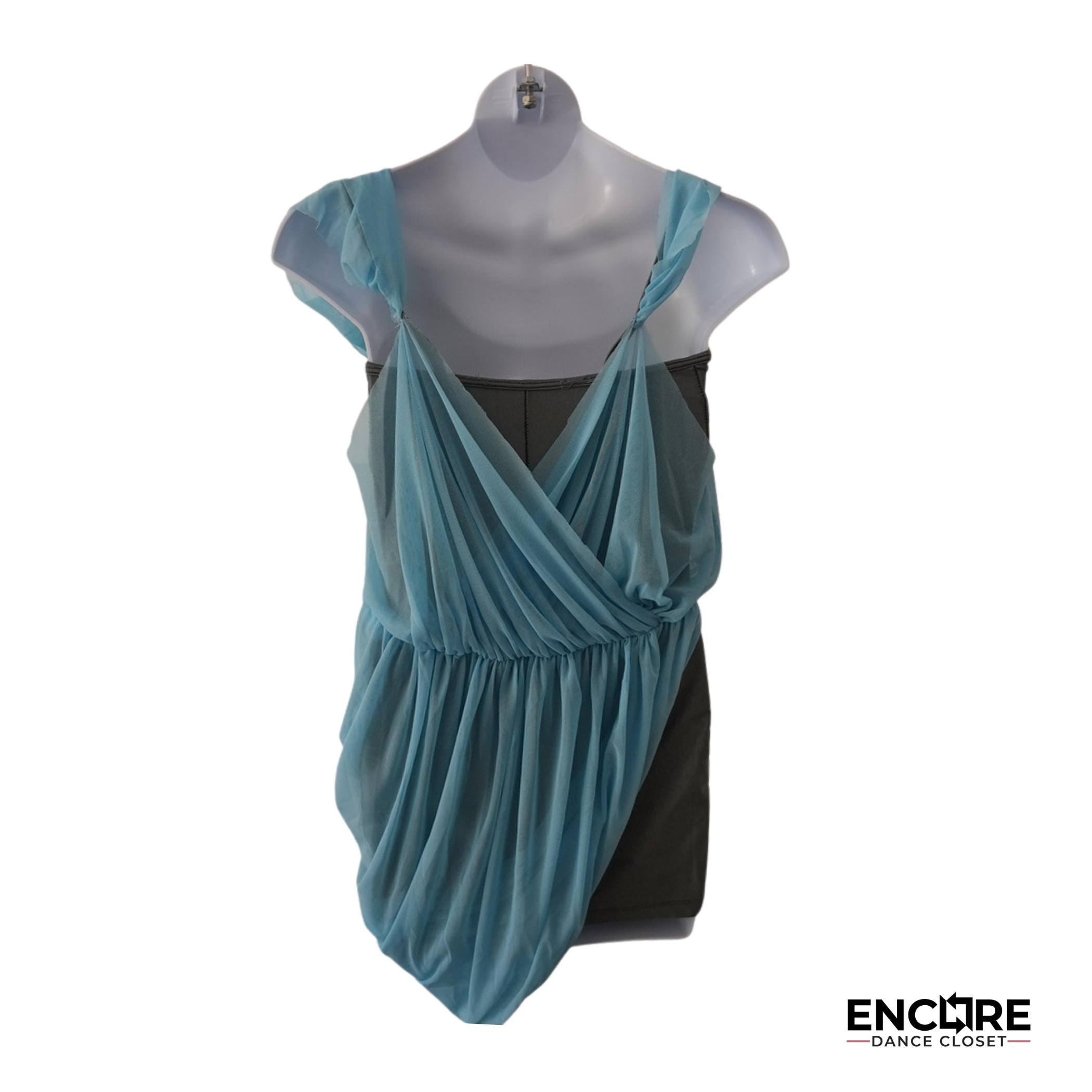 Blue & Olive Embellished Lyrical Dress  biketard