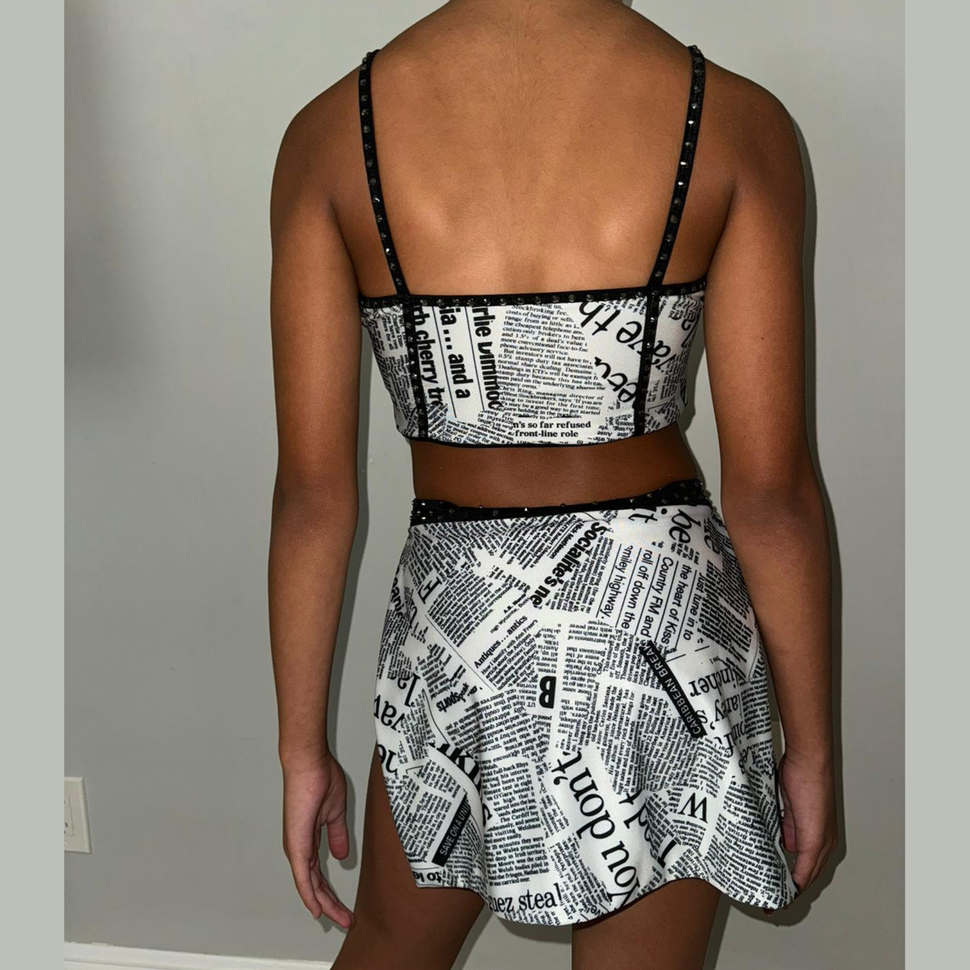 Headline-Making Two-Piece Newspaper Costume - Encore Dance Closet