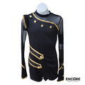 Black & Gold Military-Style Costume  biketard