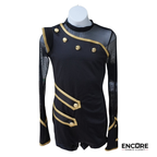 Black & Gold Military-Style Costume  biketard