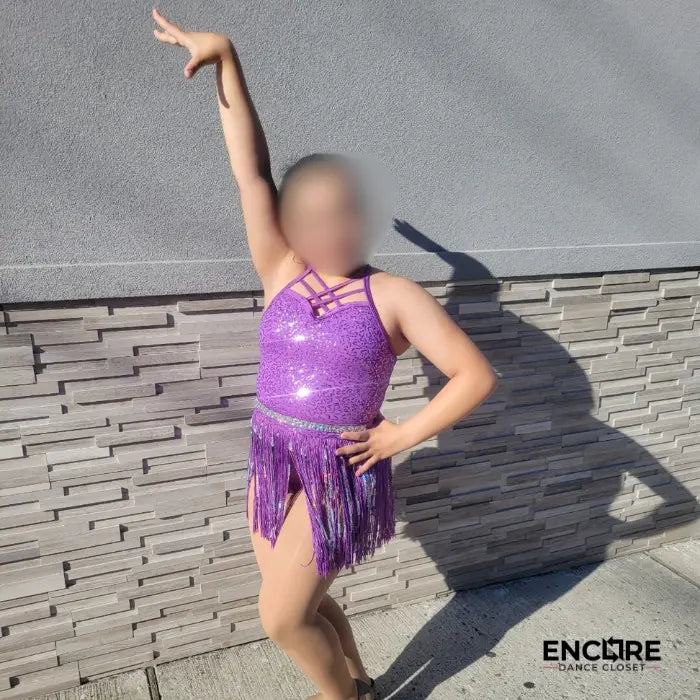 Purple Sparkle Swing  leotard