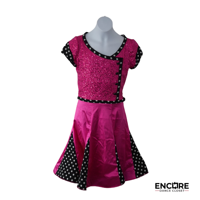 Hot Pink Polka Dot Character Dress  dress