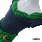 Navy & Emerald Lyrical Dress  dress