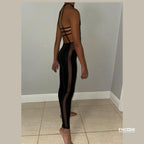 Asymmetrical Black Uni  unitard