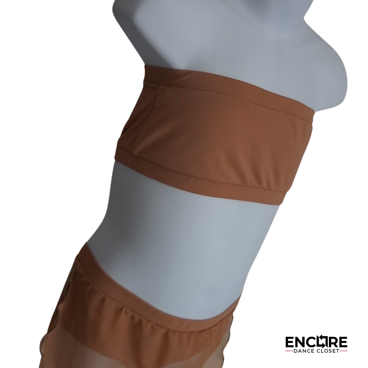 Graceful Two-Piece Nude Mesh Skirt Costume - Encore Dance Closet