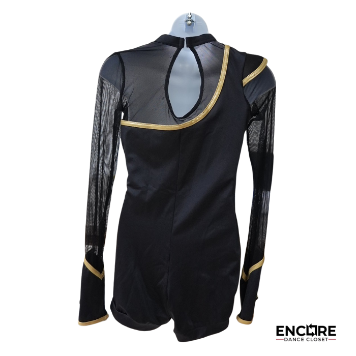 Black & Gold Military-Style Costume  biketard