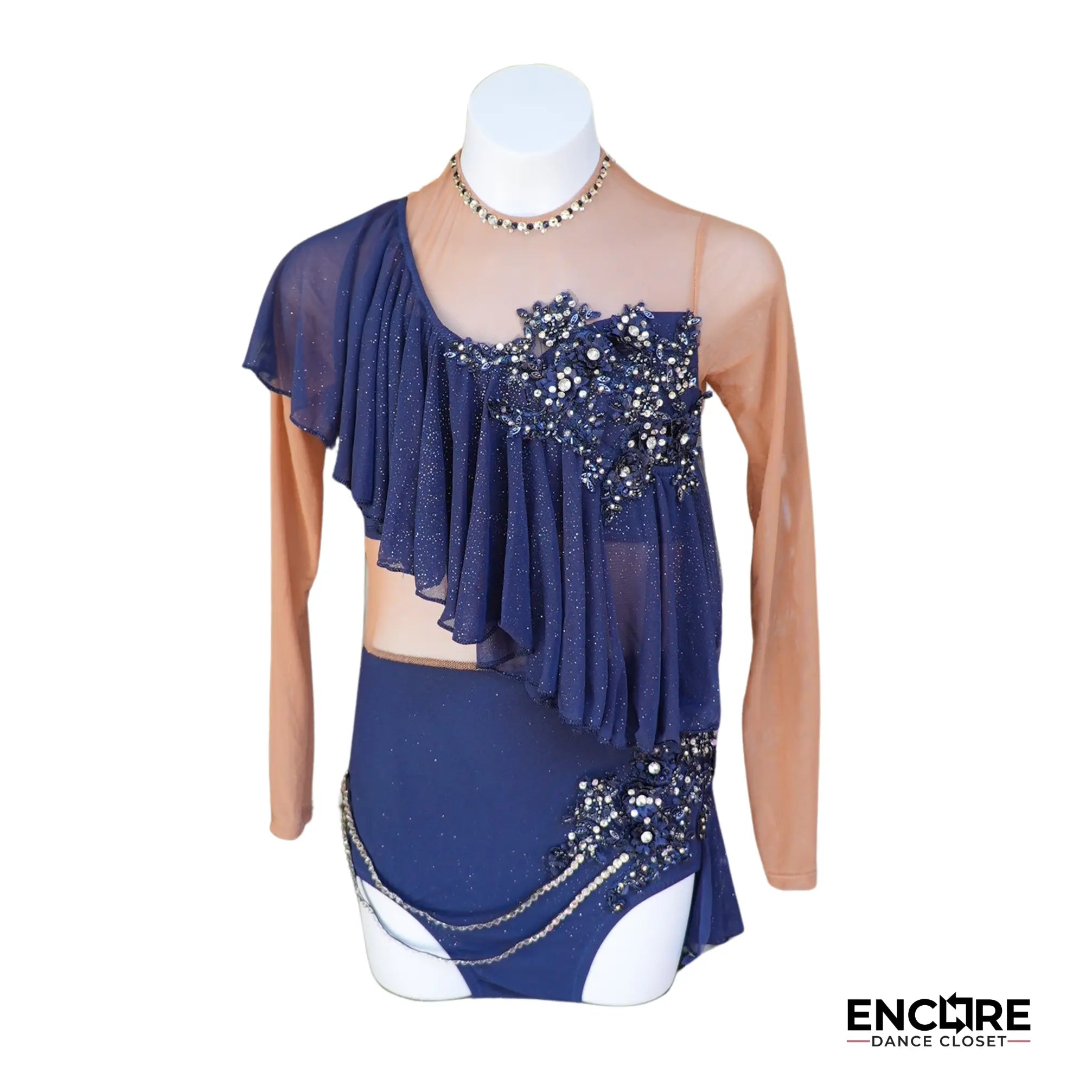 Mermaid Blue Mesh Beauty  leotard