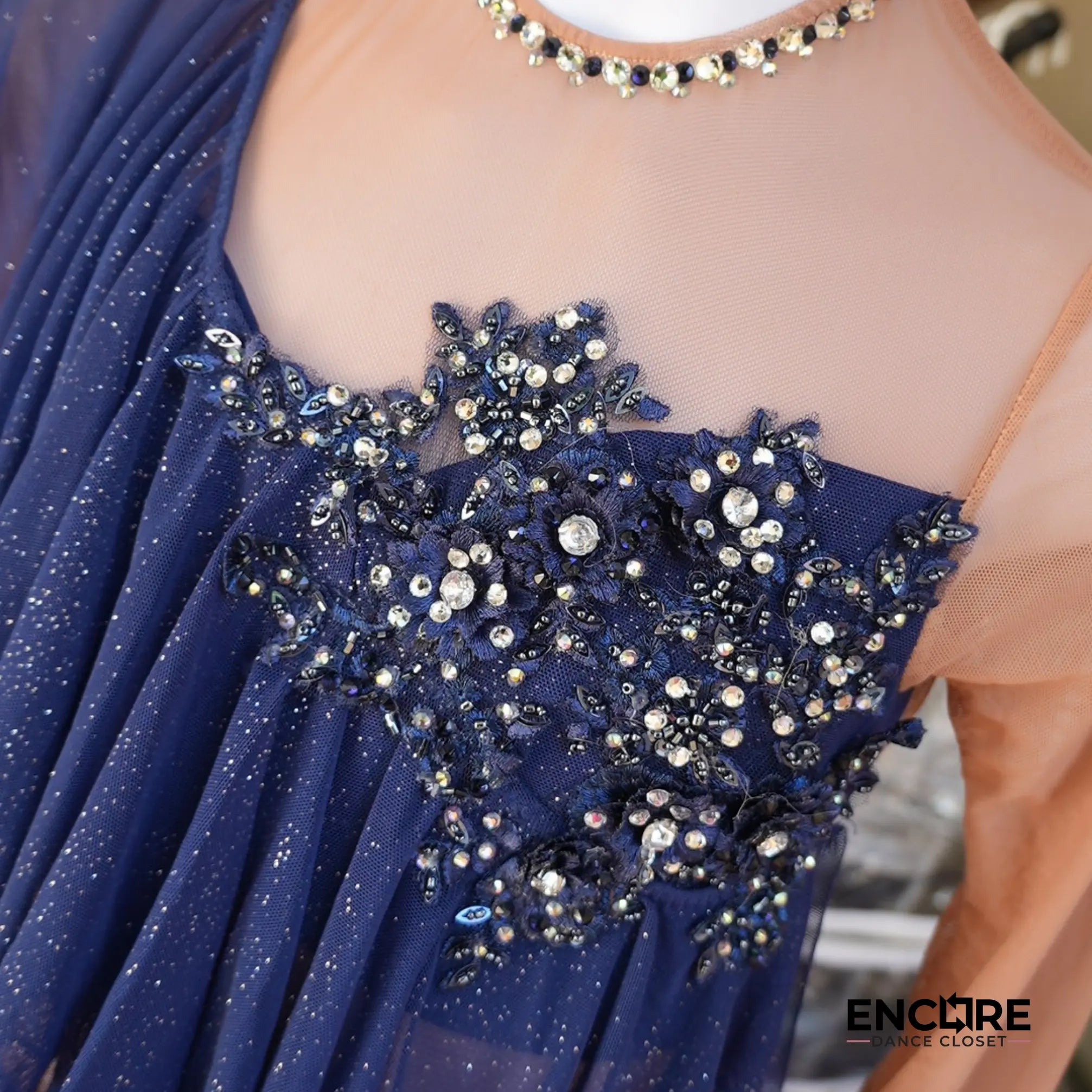 Mermaid Blue Mesh Beauty  leotard