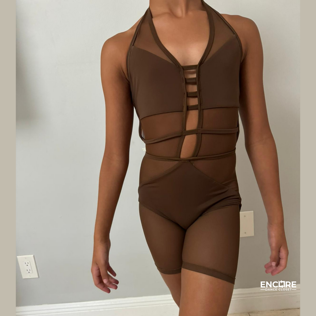 Custom Brown Jili Biketard