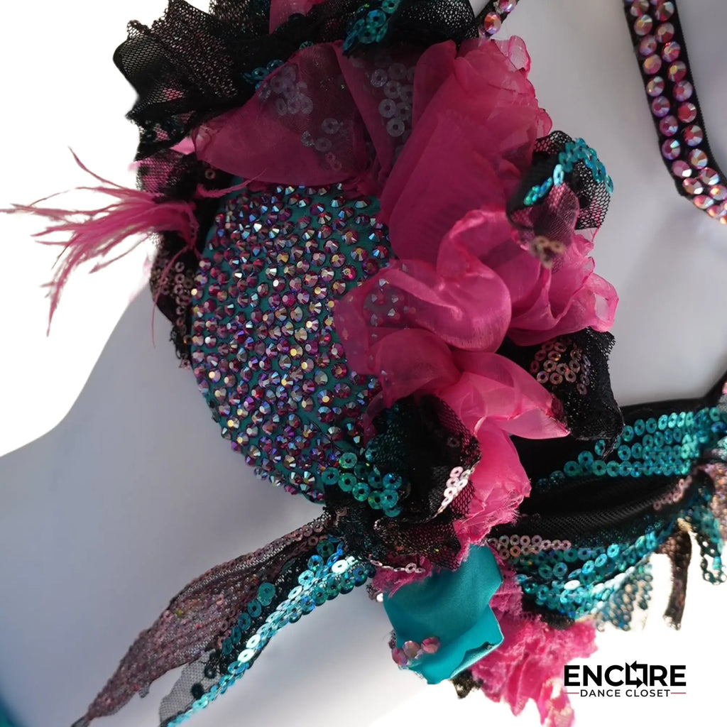 Turquoise & Pink Feather Dream  two piece