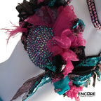 Turquoise & Pink Feather Dream  two piece