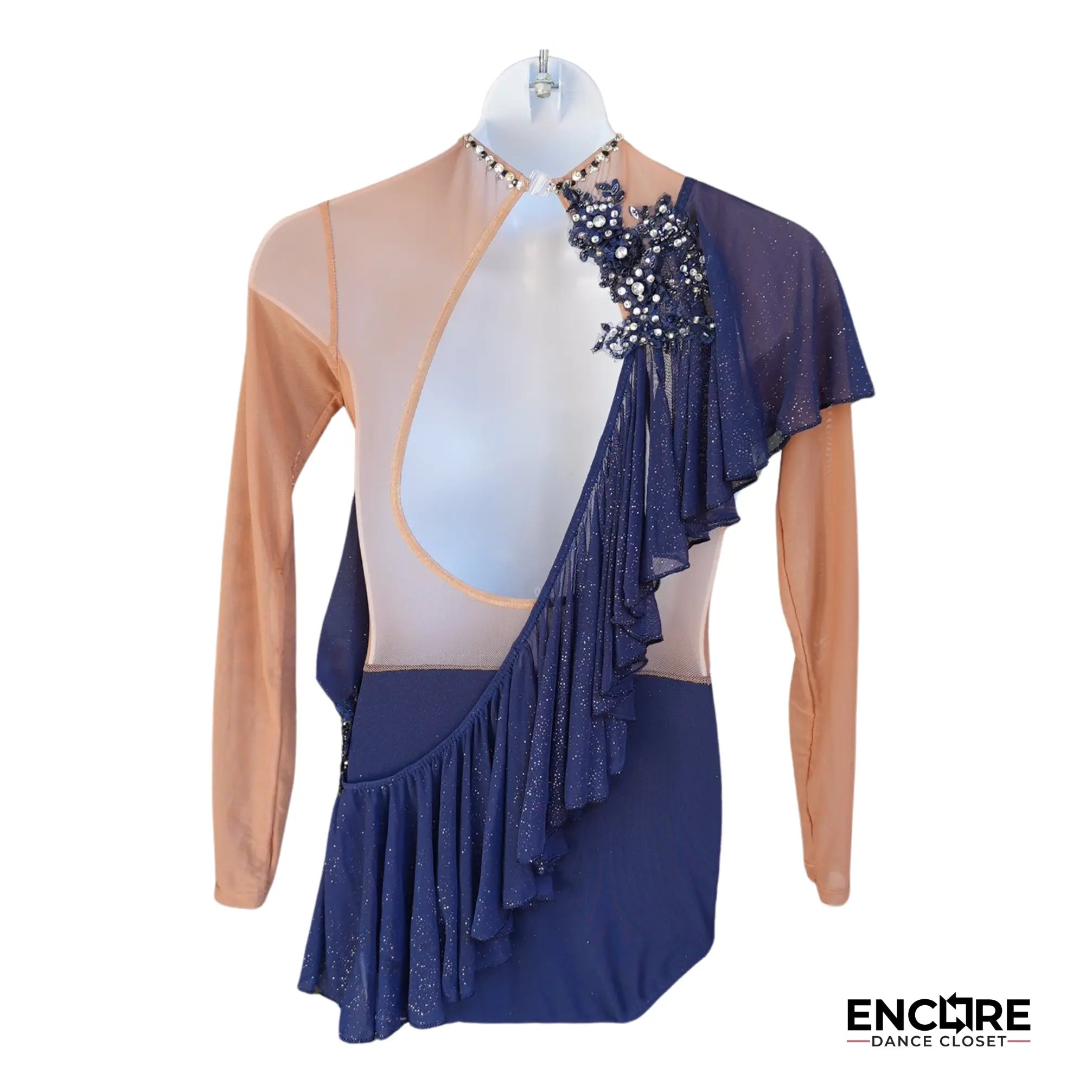 Mermaid Blue Mesh Beauty  leotard