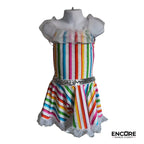 Multicolored Candy Stripes  leotard