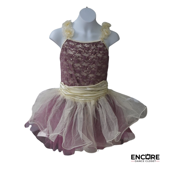Mauve & Ivory Romantic Ballet Dress  dress