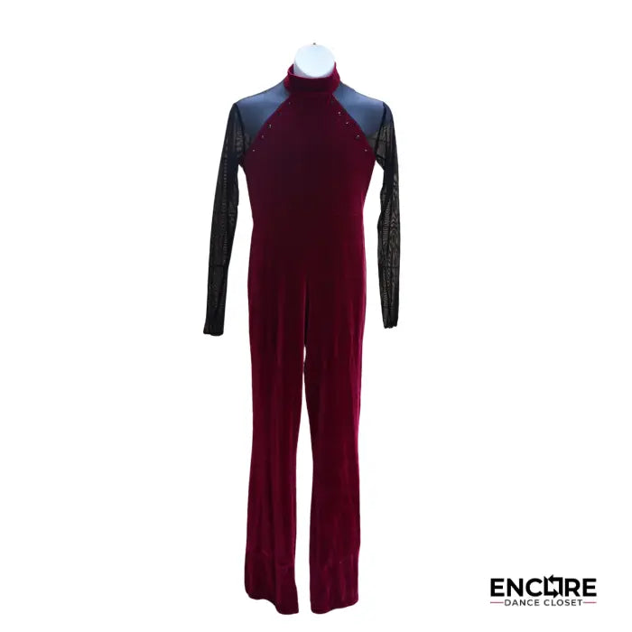 Burgundy Embrace  unitard