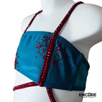 Teal & Burgundy Unitard  unitard