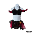 Black & Red Fringe Character Two Piece Costume  two piece