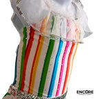 Multicolored Candy Stripes  leotard