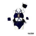 Blue Shimmery Two Piece  two piece