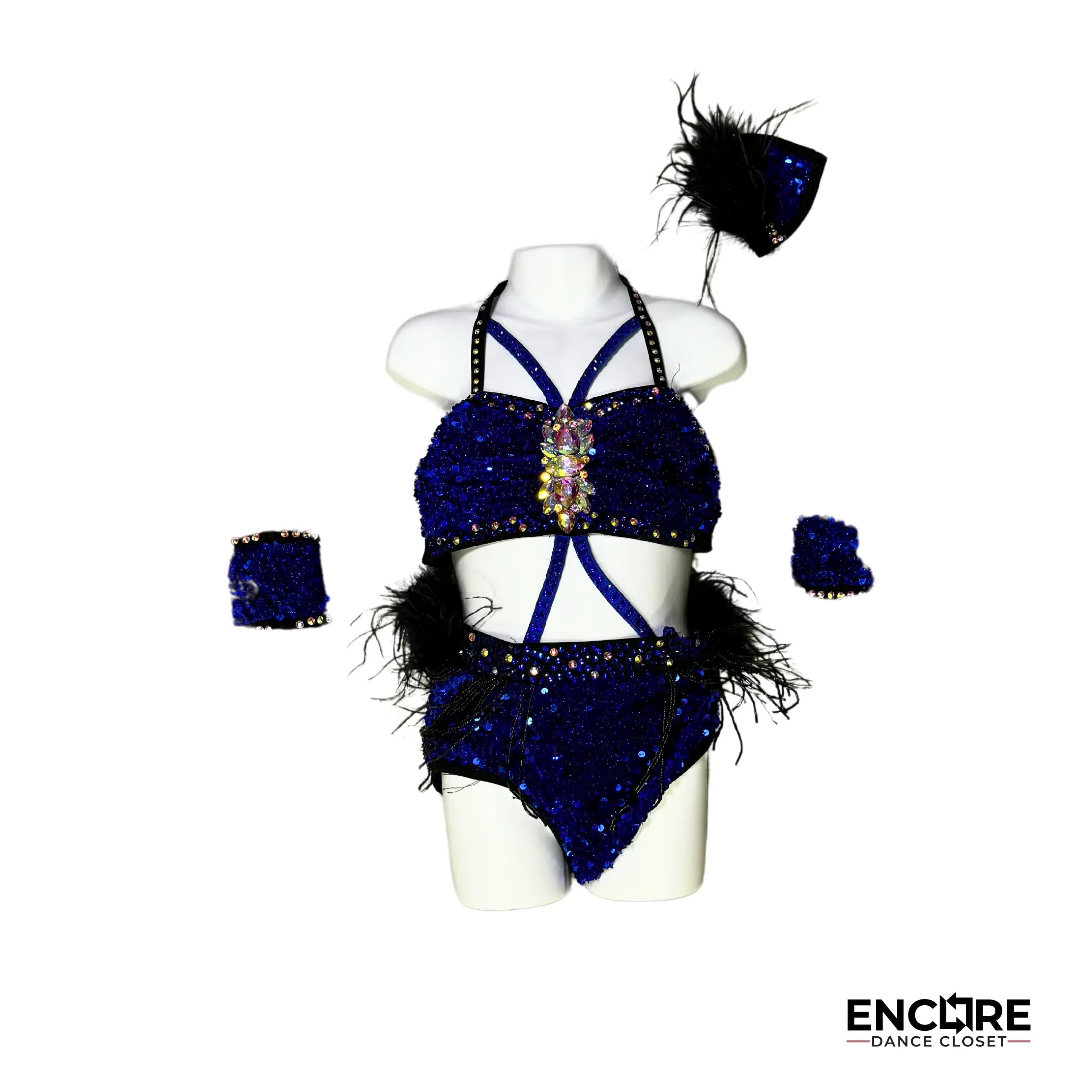 Blue Shimmery Two Piece  two piece