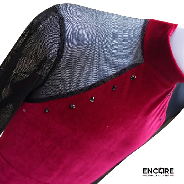 Burgundy Embrace  unitard