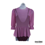 Mauve Lyrical Peplum Costume  leotard