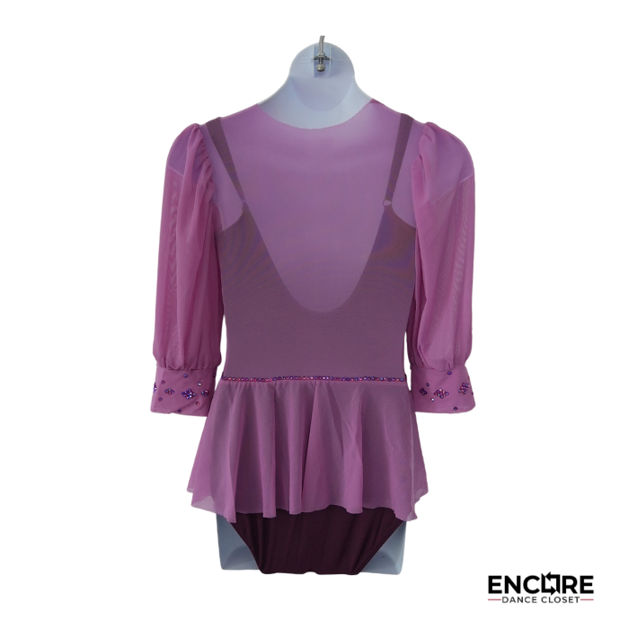 Mauve Lyrical Peplum Costume  leotard