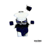 Rhinestone Radiance in Blue  two piece