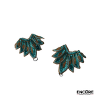 Turquoise & Gold Bejeweled Two-Piece Dance Costume  two piece