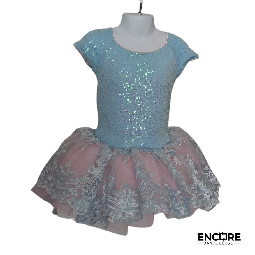 Baby Blue Sequined Leotard & Tutu