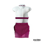 Rhinestone-Covered Purple Bikini Set  two piece