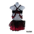 Black & Red Fringe Character Two Piece Costume  two piece