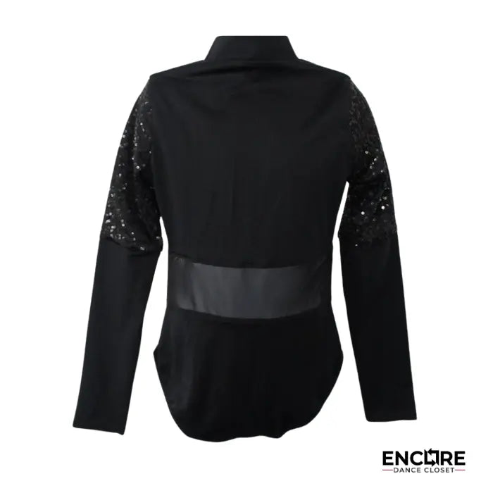 Sequin Sleeve Leotard  leotard