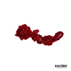 Radiant Red Rhinestoned Mesh Leotard  leotard