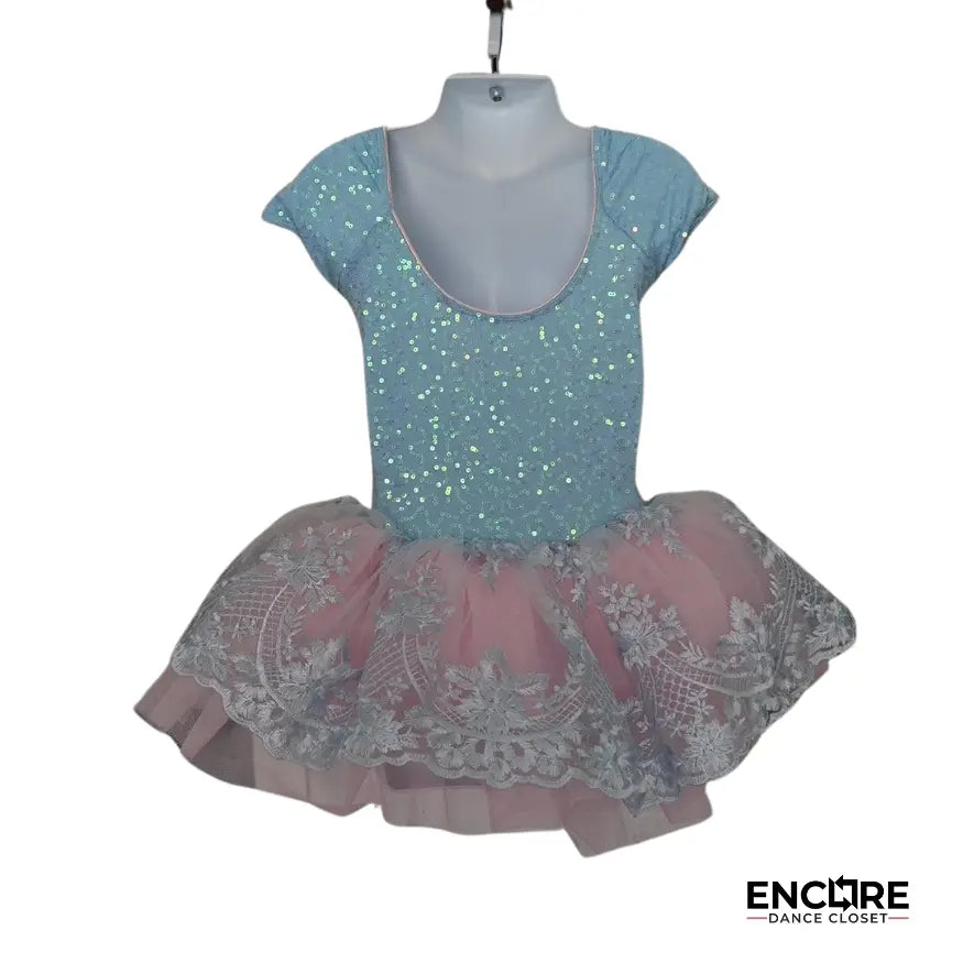 Baby Blue Sequined Leotard & Tutu  dress