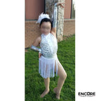Silver Spotlight Tuxedo  leotard