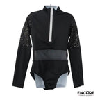 Sequin Sleeve Leotard  leotard