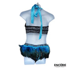 Turquoise Ballroom Glam  two piece