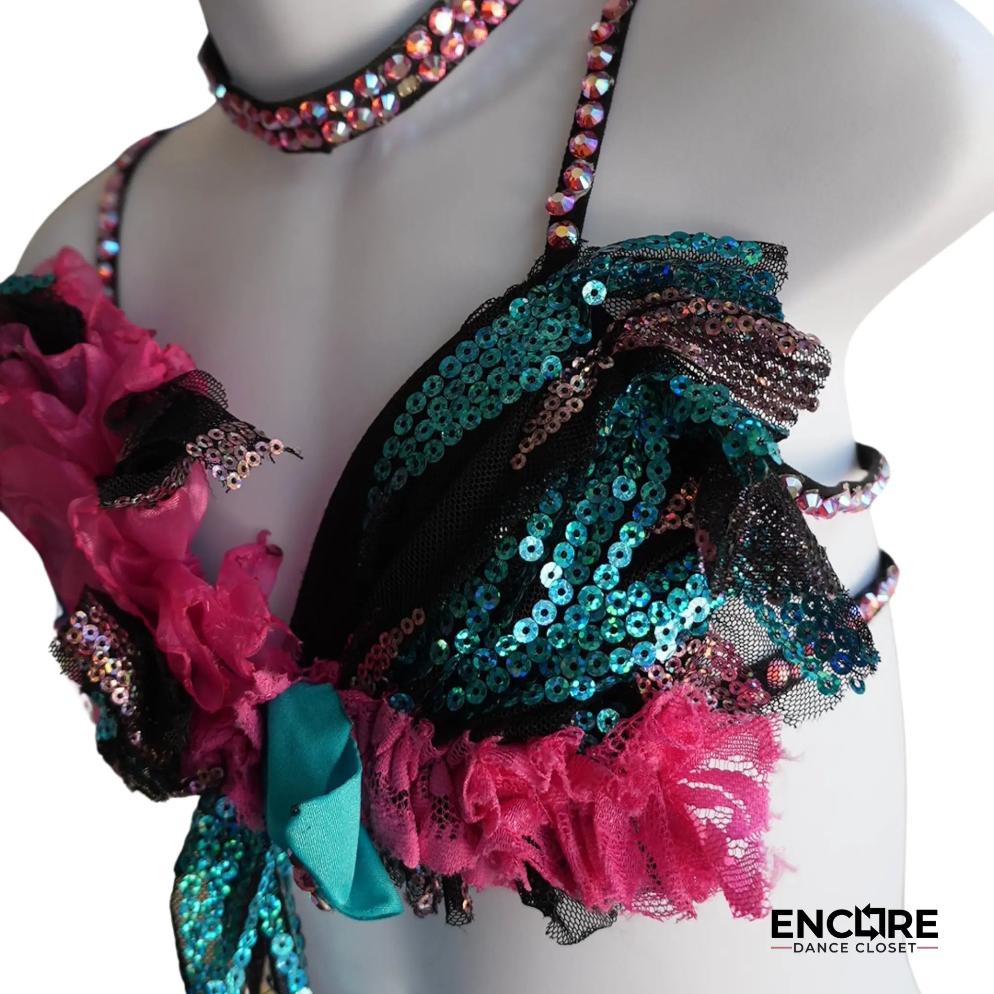 Turquoise & Pink Feather Dream  two piece