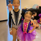 Tuxedo-Inspired Silver and Black Leotard  leotard