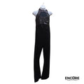 Black Velvet Halter Unitard  unitard