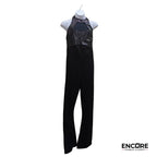 Black Velvet Halter Unitard  unitard