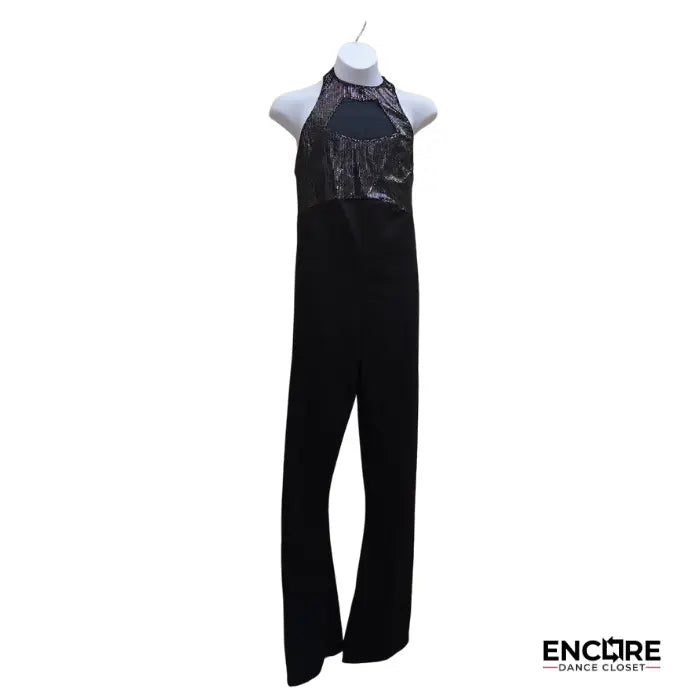 Black Velvet Halter Unitard  unitard
