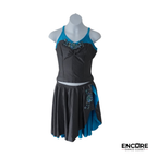 Gray & Turquoise Embellished Dance Costume  dress