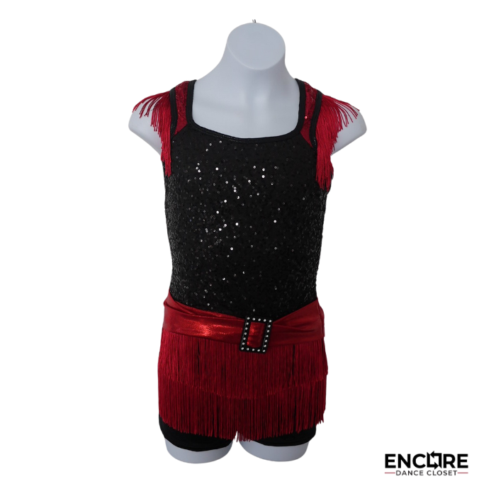 Red Hot Fringe Jazz  biketard