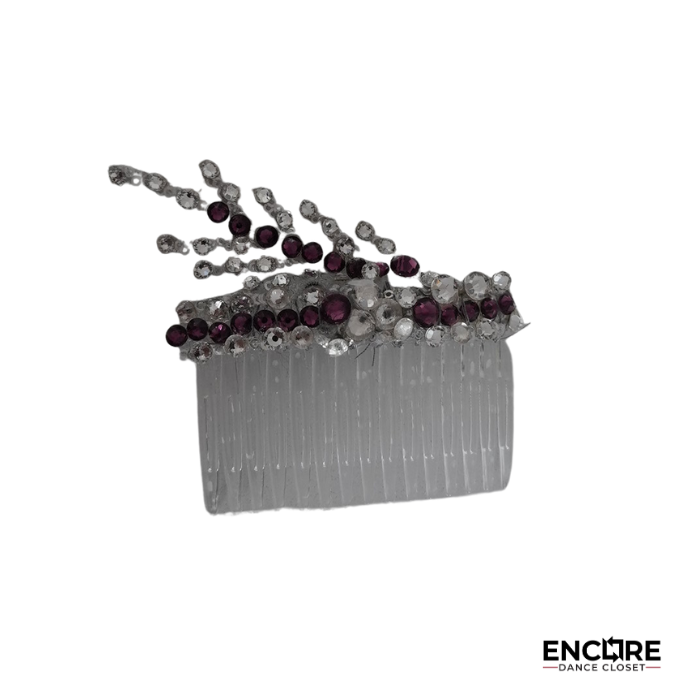 Deep Plum Strappy Rhinestone Leotard